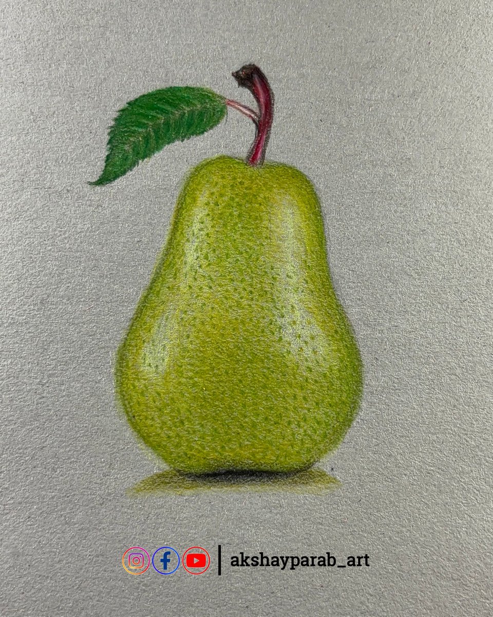 akshayparab_art's tweet photo. Pear Sketch | Pear colour drawing | How to draw a Pear 🍐
#PencilSketch #Art #Artist #Drawing #Sketch #sketchdrawing #pencildrawing #practicedrawing #akshayparabart #pear #fruit #pearsketch #coloursketch #colourdrawing #greytonepaper https://t.co/mnKDgFur9E