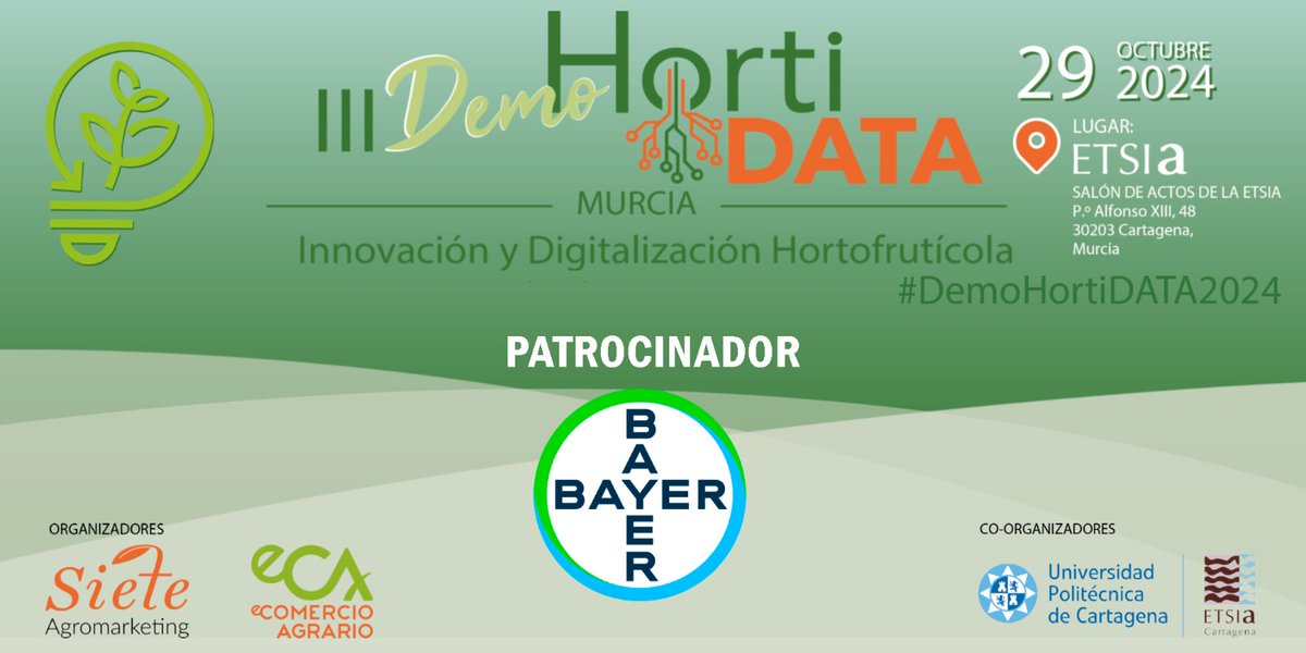Bayer4CropsES's tweet image. 📅 ¡Hoy, 29 de octubre de 2024, nos encontramos en la III edición de #DemoHortiDATA2024! 🌿