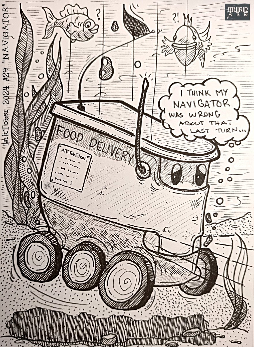 NanaHonkonen's tweet image. #Inktober2024 #29 &quot;NAVIGATOR&quot;
#PigmaMicrons on #sketchbook
#navigator #inktobernavigator #robots #muirinartinktober2024 #muirinartrobots #drawingchallenge #drawing #draw #art #arte #illustration #inktober #finland #suomitaide #suomi #taide #inktoberfinland @inktober @drawmearobot