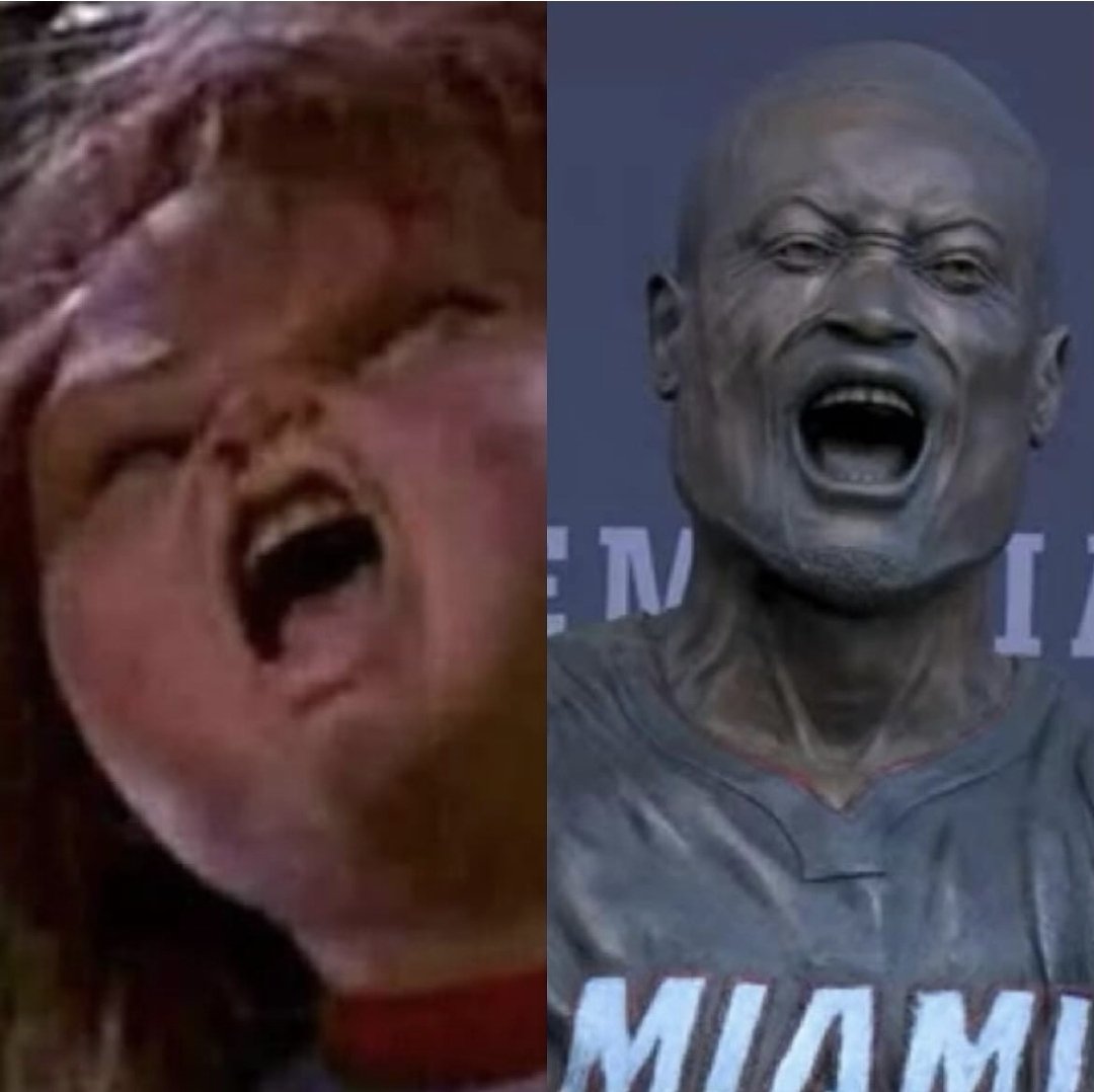 KariDunmars's tweet photo. The Internet has not slept since the unveiling of the @DwayneWade24x7  statue! https://t.co/HryxFe8U9V