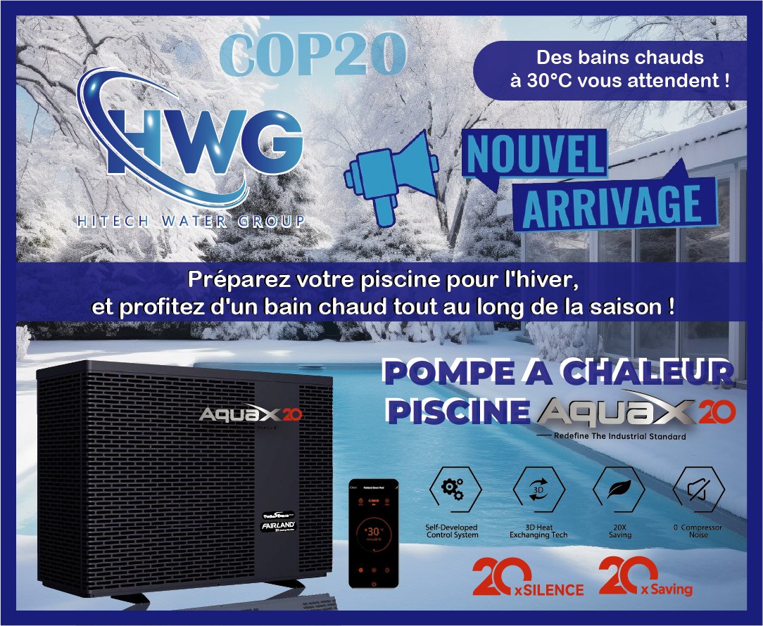 HWGmaroc's tweet image. NOUVEL ARRIVAGE !!! POMPE A CHALEUR AQUAX20 #HWGroup #aquax20 #aquax #COP20 #PompeAChaleur #piscinechauffee #20xsilence #20xsaving
---
📞Tél : +212 5 24 35 62 84
📞Tél : +212 5 25 08 21 50
📞 WhatsApp : +212 6 25 12 60 26
📞 WhatsApp : +212 6 65 91 71 49
🌐 info@hwgroup.fr