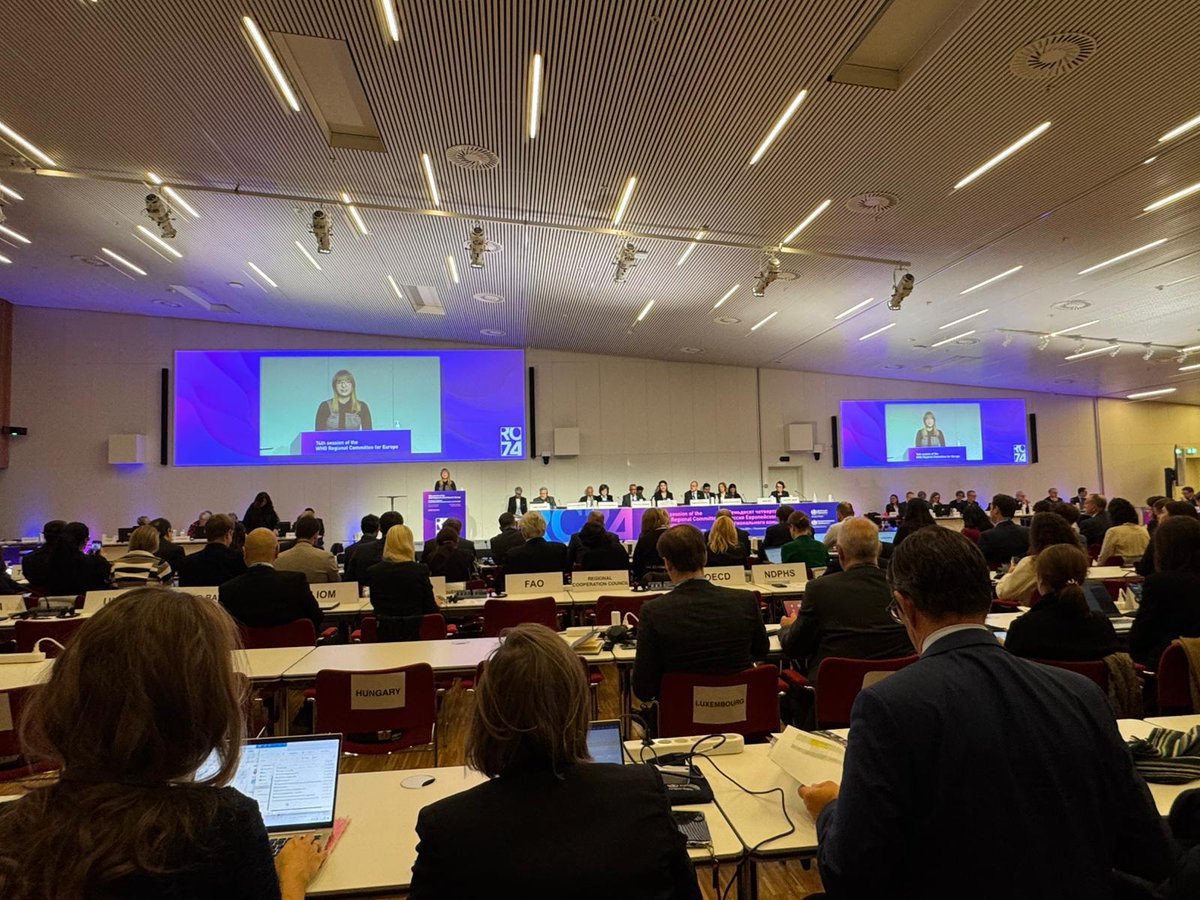 Katja ฤiฤ (@cickatja) on Twitter photo A heartfelt thank you to <a href="/WHO_Europe/">WHO/Europe</a> and <a href="/hans_kluge/">Hans Kluge</a> for inviting me to deliver opening remarks at #RC74CPH on behalf of #Youth4Health
Here's to a Resilient, Revolutionary and Radical European Region championing youth across all levels in the next 5 years! ๐ซถ๐ป๐ซ A heartfelt thank you to <a href="/WHO_Europe/">WHO/Europe</a> and <a href="/hans_kluge/">Hans Kluge</a> for inviting me to deliver opening remarks at #RC74CPH on behalf of #Youth4Health
Here's to a Resilient, Revolutionary and Radical European Region championing youth across all levels in the next 5 years! ๐ซถ๐ป๐ซ