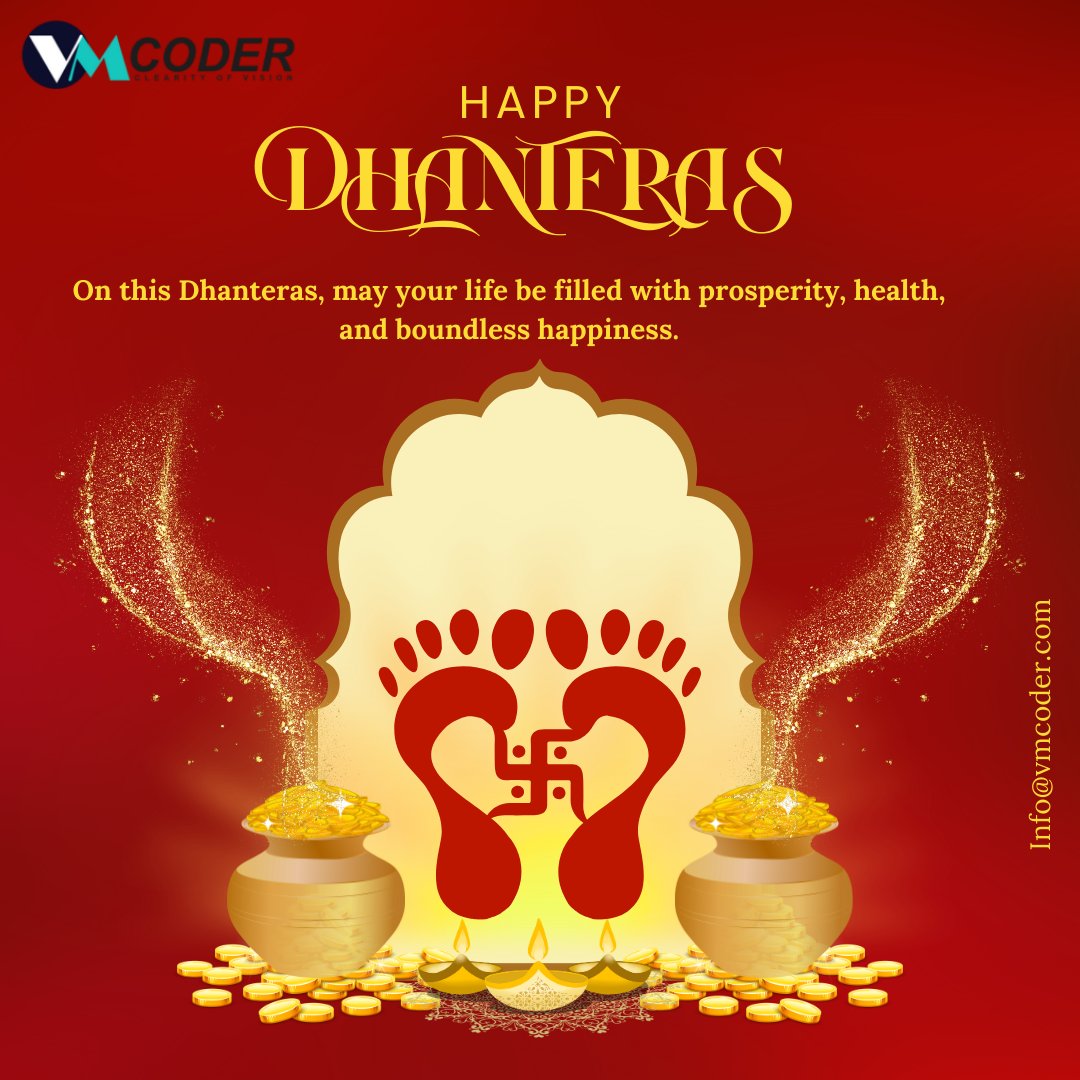 coder_vm's tweet image. "Wishing everyone a bright and prosperous #Dhanteras! May this day bring health, wealth, and happiness to your home. ✨ Let's celebrate the beginning of the #Diwali festivities with light, love, and new beginnings. 🪔
 #HappyDhanteras #FestivalOfLights #Prosperity #NewBeginning