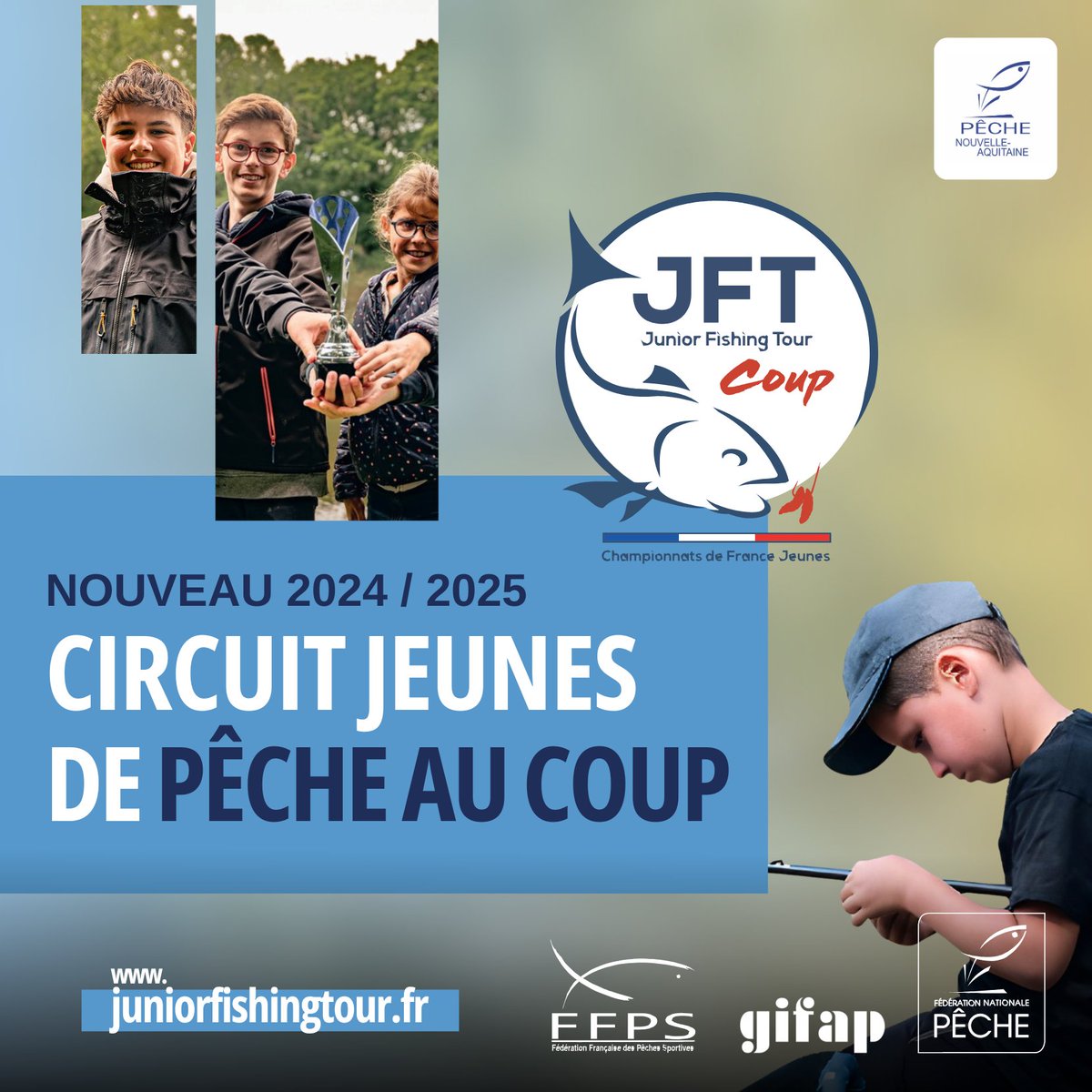 🎣 Embarque pour le Junior Fishing Tour Pêche au Coup !

Ce circuit national de pêche au coup t’ouvre ses portes, et c’est l’occasion rêvée de montrer tes talents !

L’aventure te tente ?

1️⃣2️⃣3️⃣ PRETS ? PÊCHEZ !!!!

#JFTCoup #NouvelleAquitaine