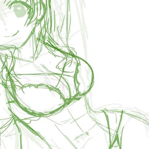 #金イラ途中報告腹筋描くぞー! 