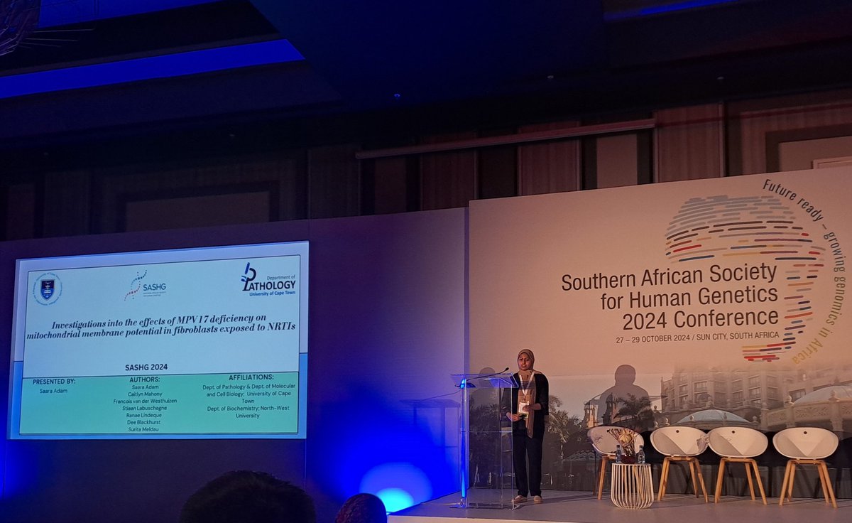 SAHumanGenetics's tweet image. Last day of #SASHGconference2024 kicked off with session 7 - Pathways to Accessible Genomics. Talks from Megan Duvenhage, Nadja Louw, Saara Adam and Kholiwe Ntaita

#SASHG2024 #SUNCITY