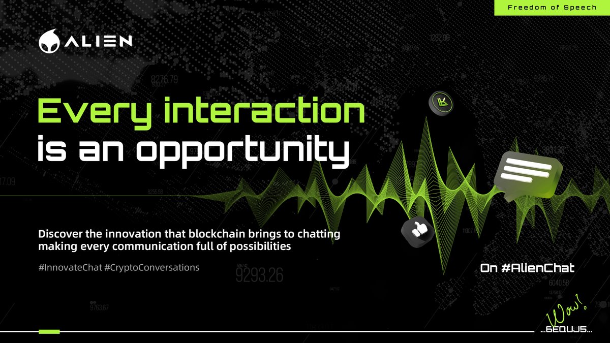 jmbaishitong's tweet photo. 🚀 Build Your Web3 Communication Empire
Alien Chat offers more than just a communication tool; 💬
it's an open Web3 communication platform, 🌐
redefining the way we converse on the internet. 🔥
#AlienChat #Web3 #Blockchain https://t.co/IiJjsyr2Sp