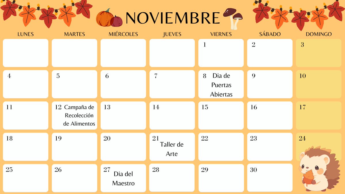 cepfuentemagna's tweet photo. 📅 ¡Atención a todos! Ya tenemos listo el calendario de actividades para noviembre.
 ¡Mantente al tanto y únete! 🙌#educauja https://t.co/T6NK1Ig3sK