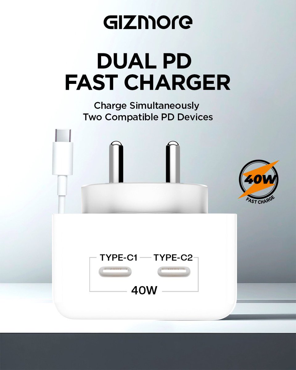 gizmoreindia's tweet photo. “Introducing the Gizmore PA615 PD 3.0 40W Adapter! ⚡ Ultra-fast charging with dual 20W USB ports, universal compatibility, and a smart dual-port design. lightweight, and built with multi-layer protection .#PowerAdapter #FastCharging #TechEssentials”
Bitly https://t.co/vcxHu9d7EB https://t.co/guOkGID6DR