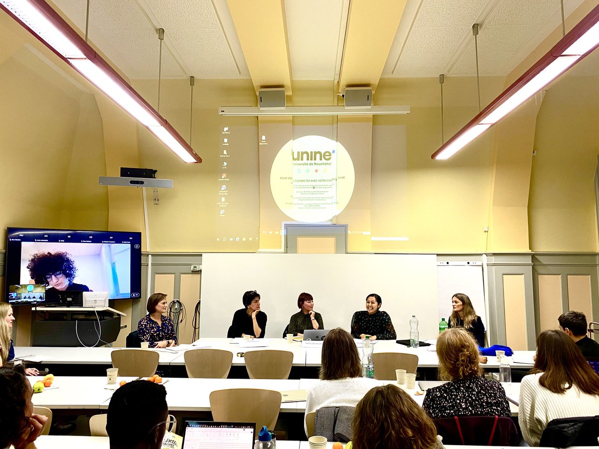 💙💛 Dr Leandra Bias (left for bluesky) (@openly_biased) on Twitter photo Big thanks to <a href="/elizabeth_mesok/">Elizabeth Mesok</a> and Isabel Käser for organizing this <a href="/SggfSseg/">Swiss Association for Gender Studies (SGGF/SSEG)</a> roundtable. Together with @juliapfederer <a href="/DrDeiana/">Dr Maria Deiana</a> @umutyildirim25 & <a href="/MusawiPaniz/">Paniz Musawi Natanzi</a> they made us rethink which feminist concepts help us make sense of the atrocities we’re helplessly witnessing. Big thanks to <a href="/elizabeth_mesok/">Elizabeth Mesok</a> and Isabel Käser for organizing this <a href="/SggfSseg/">Swiss Association for Gender Studies (SGGF/SSEG)</a> roundtable. Together with @juliapfederer <a href="/DrDeiana/">Dr Maria Deiana</a> @umutyildirim25 & <a href="/MusawiPaniz/">Paniz Musawi Natanzi</a> they made us rethink which feminist concepts help us make sense of the atrocities we’re helplessly witnessing.