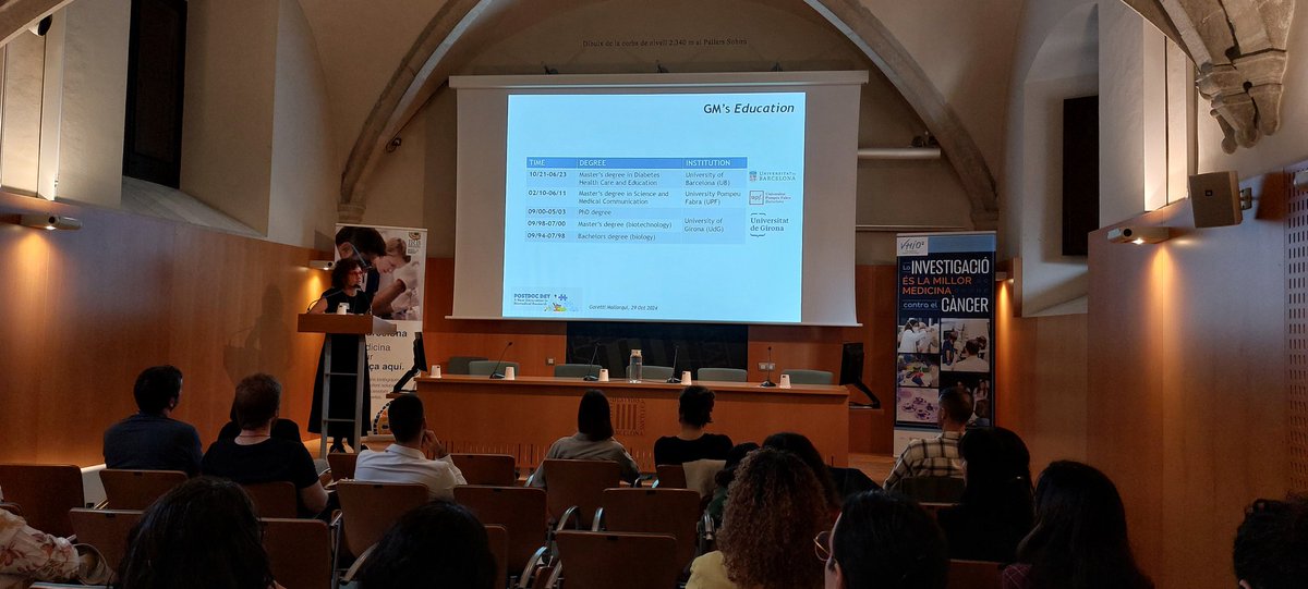 Santi Demajo Meseguer (@santidemajo) on Twitter photo At the #PostdocDayBCN organized by postdoc councils from <a href="/IRBBarcelona/">IRB Barcelona</a> and <a href="/VHIO/">Vall d’Hebron Institute of Oncology (VHIO)</a> and the <a href="/SCB_iec/">Societat Catalana de Biologia</a>. Very interesting first session about different career path options. At the #PostdocDayBCN organized by postdoc councils from <a href="/IRBBarcelona/">IRB Barcelona</a> and <a href="/VHIO/">Vall d’Hebron Institute of Oncology (VHIO)</a> and the <a href="/SCB_iec/">Societat Catalana de Biologia</a>. Very interesting first session about different career path options.