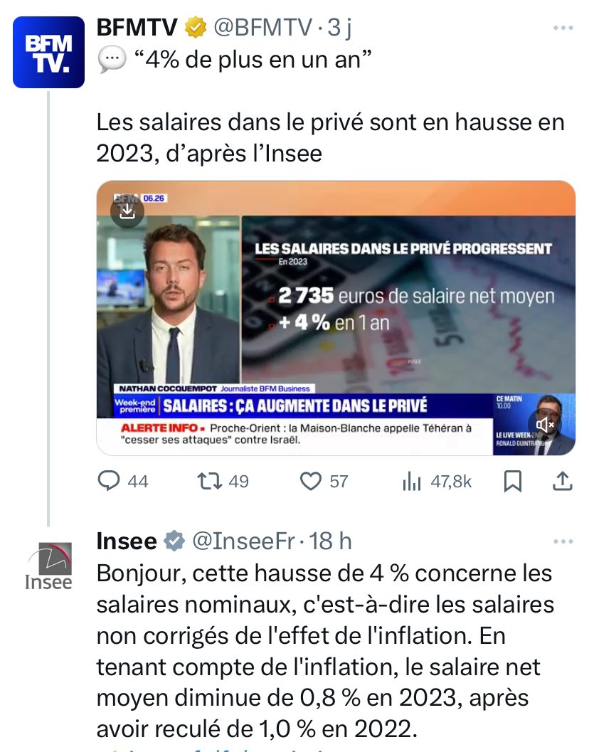 realmarcel1's tweet photo. Belle reprise de volée.
Les bons résultats sous Macron, c’est forcément des mensonges. https://t.co/t9HmzNVFkL