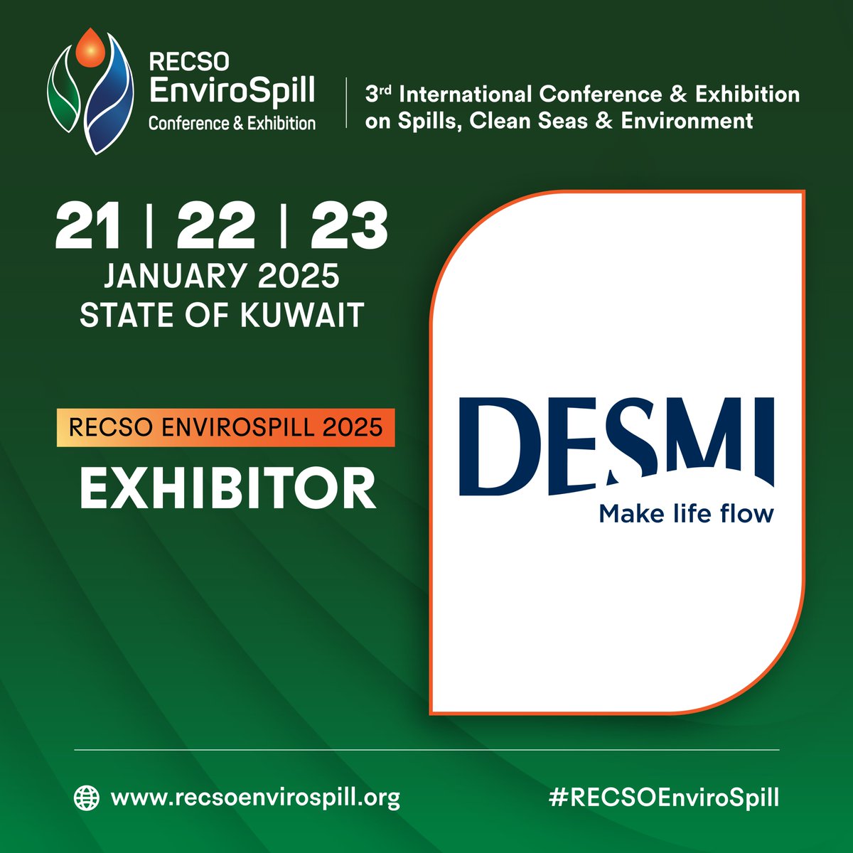 envirospill's tweet photo. #RECSOEnviroSpill2025 is excited to welcome #DESMI as an exhibitor! Known for pioneering #oilspillresponse and #marinesafety, DESMI’s #innovations promote #sustainability and #resilience. Don’t miss this chance to see their impactful solutions!
#NexusEvents #NexusGroup https://t.co/ulZhUGGiYd