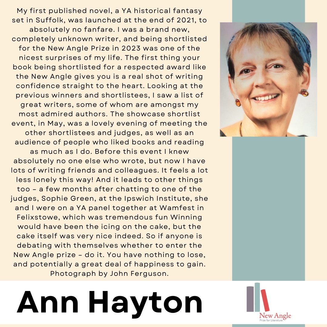 There is only 2 months left to submit an entry to the New Angle Prize and Creative Suffolk Author Award, so we've reached out to the authors that were shortlisted in 2023, scroll through and see what two of them had to say about the award and what being shortlisted means to them!