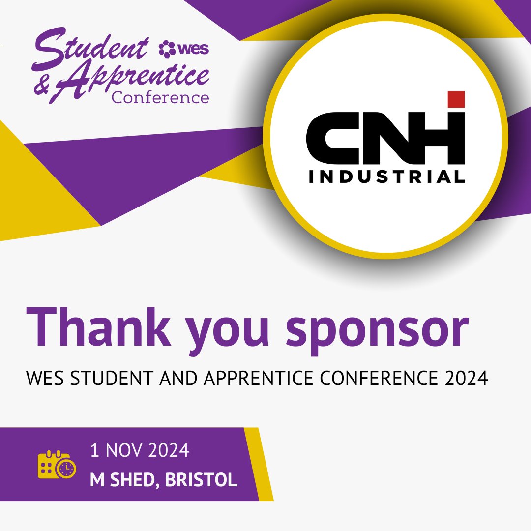WES1919's tweet photo. We’re counting down the days to our Student & Apprentice Conference, and it’s all thanks to the incredible support from sponsors like CNH Industrial!
Thank You CNH Industrial!
Check out our new event app: https://t.co/jXSODK7V25.
#WESEvent #StudentApprenticeConference https://t.co/Mcckv5uTWf