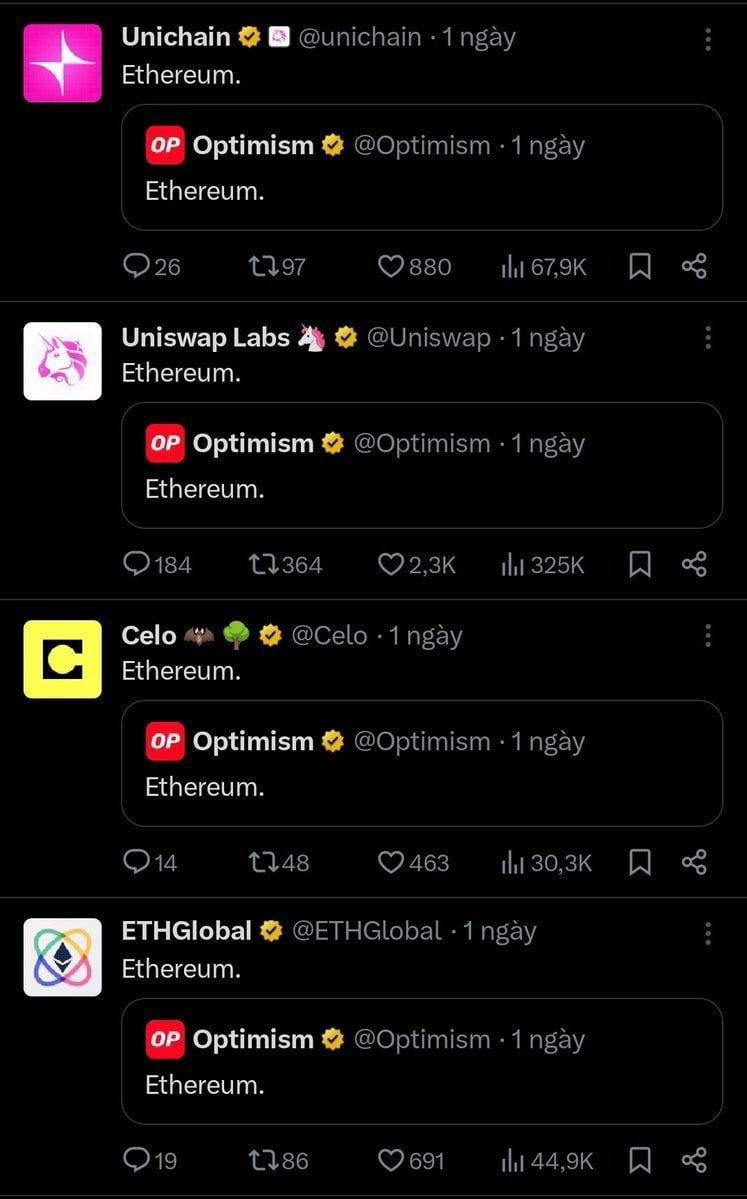 Mỗi ông tạo một con meme, đẩy lần lượt x1000 mỗi con thì tự khắc thấy user come back và ETH dc đỡ giá chứ mang tiếng toàn top project bao năm mà đi hô mõm ko thế này. Yếu đuối!

Lại còn ăn fee của user bao nhiêu tỏi đô mà éo chịu chi ra thì Hèn và Hãm!