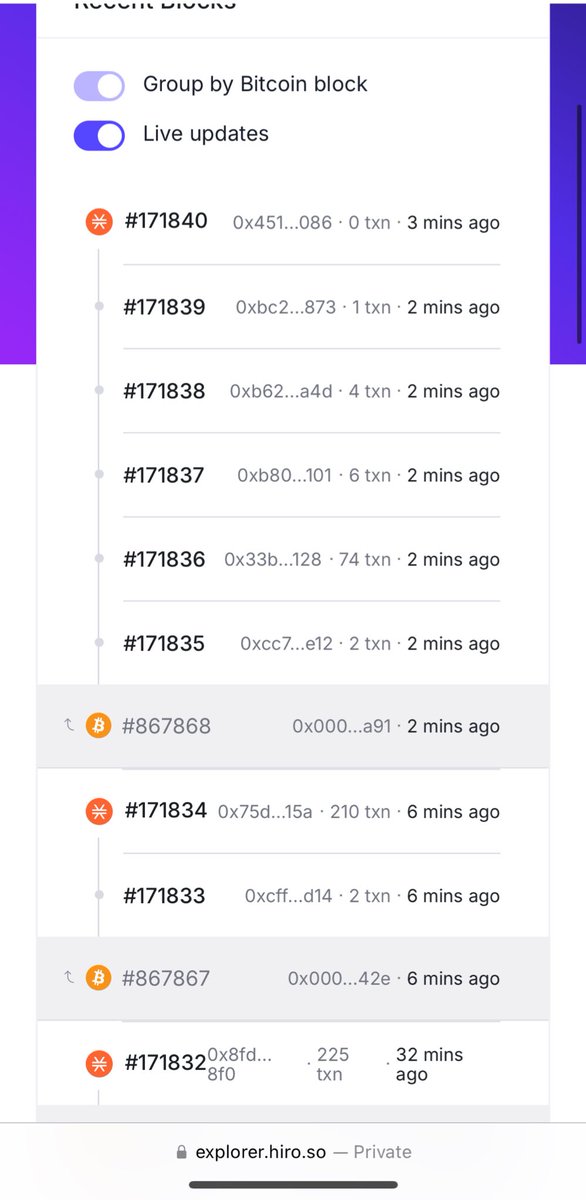 A long awaited sight. Fast blocks are here $STX