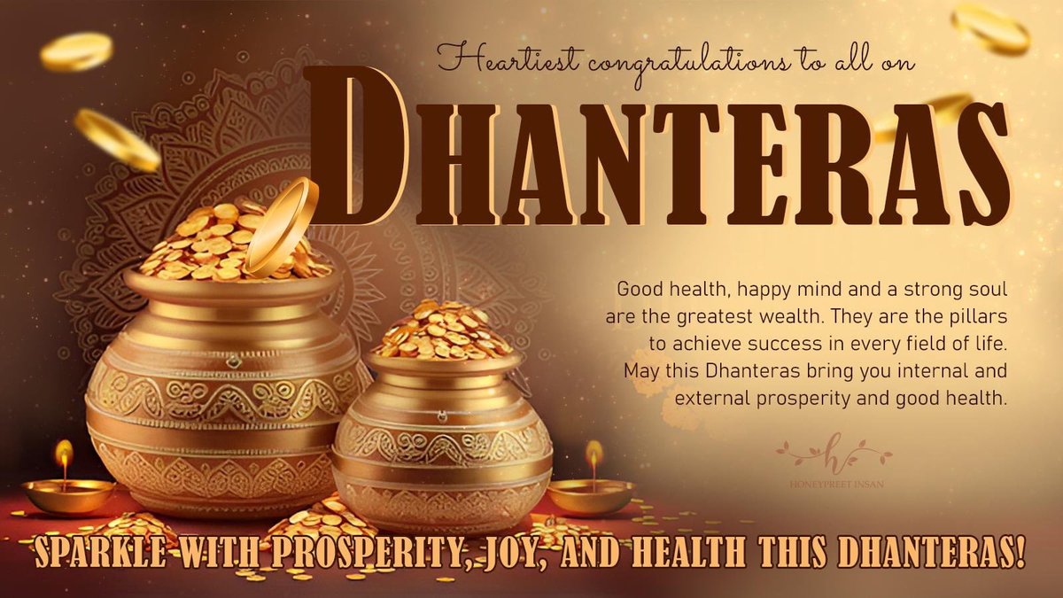 insan_honey's tweet photo. Light up your home and heart this #Dhanteras and make room for a lot of happiness, good health and abundance to flow in your life. Here’s to good fortune and a fresh start filled with happiness. 

#Dhanteras2024 https://t.co/13F3dqnLQM
