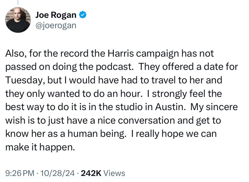 yashar's tweet image. Some news here on Vice President Kamala Harris and Joe Rogan.