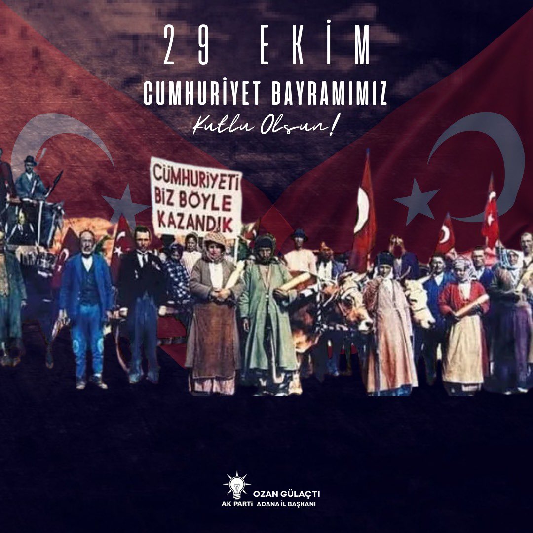 ozangulacti's tweet photo. Cumhuriyetimiz, ilelebet payidar kalacaktır!

Gazi Mustafa Kemal Atatürk ve İstiklal Harbi’mizin tüm kahramanlarını rahmetle anıyor, bu toprakların bağımsızlığı için canlarını feda eden aziz şehitlerimize Allah’tan rahmet diliyorum.

Cumhuriyet Bayramımız kutlu olsun.🇹🇷 https://t.co/PUWcmkdJiC