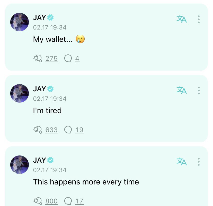 kittysunwon's tweet photo. JAY ALWAYS BE A MOOD; me and broke filo-engenes after seeing enhypen dunkin FUNMEET 😭😭😭 https://t.co/a74KucO1f9