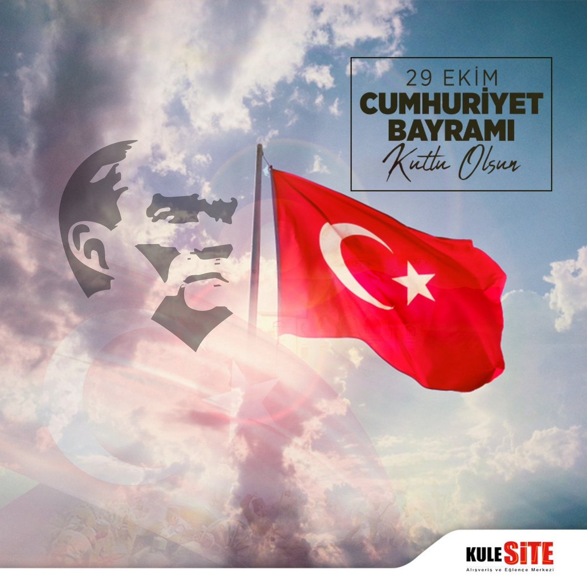 Kulesite_AVM's tweet photo. Cumhuriyetimizin 101. yılı kutlu olsun! Gazi Mustafa Kemal Atatürk ve silah arkadaşlarının bizlere bıraktığı bu büyük mirası onurla yaşatıyoruz.
Minnetle, gururla, nice 29 Ekimlere!
#kulesite #29ekimcumhuriyetbayramı #cumhuriyet #konya https://t.co/YFqR6EHhIU
