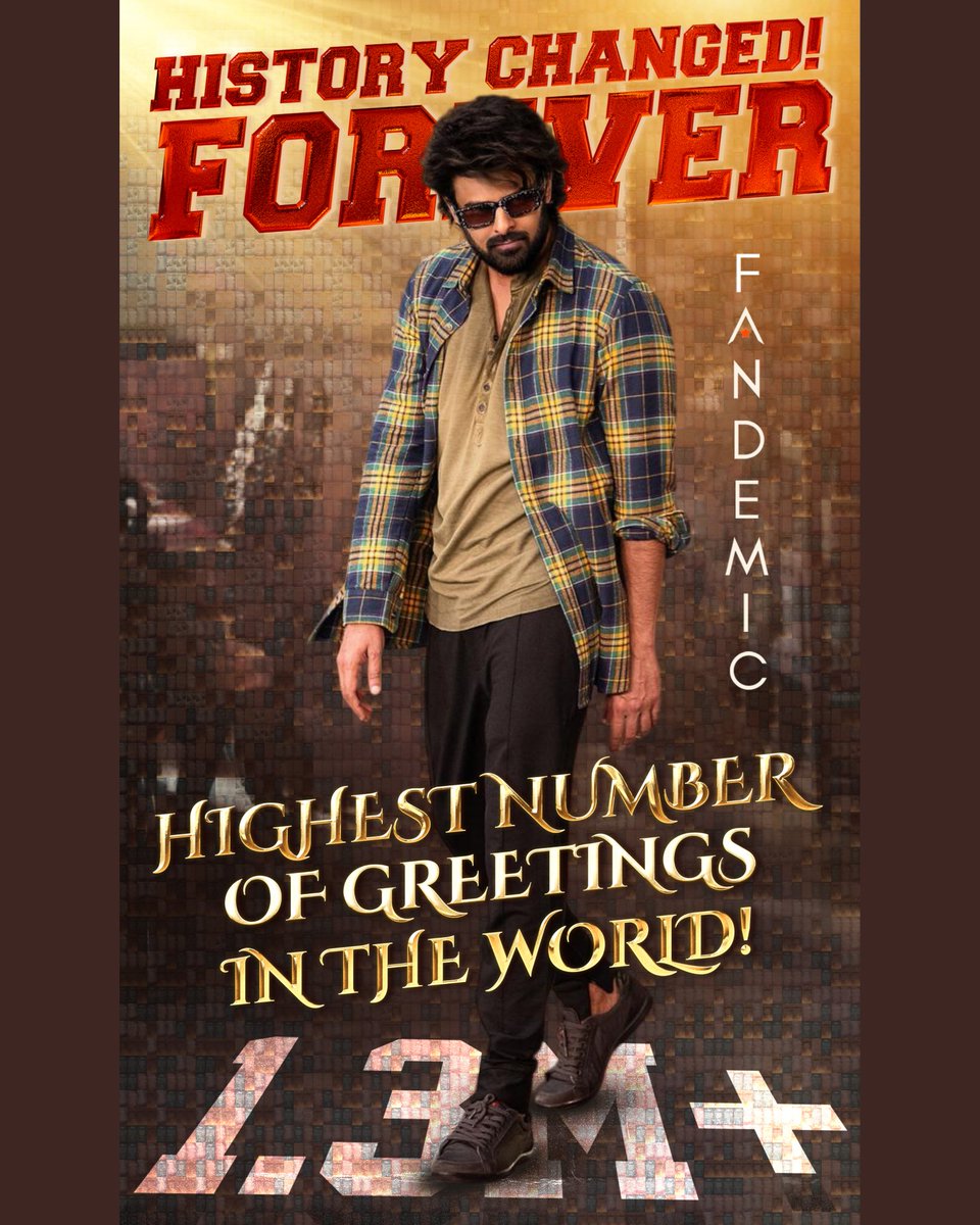KMMPrabhasFc's tweet photo. World record wishes 1.3M ๐ฅ๐ฅ๐ฅ๐ฅ๐ฅ REBEL STAR #prabhas
#DarlingPartyOnFandemic #darlingparty https://t.co/EWerhN5BFw