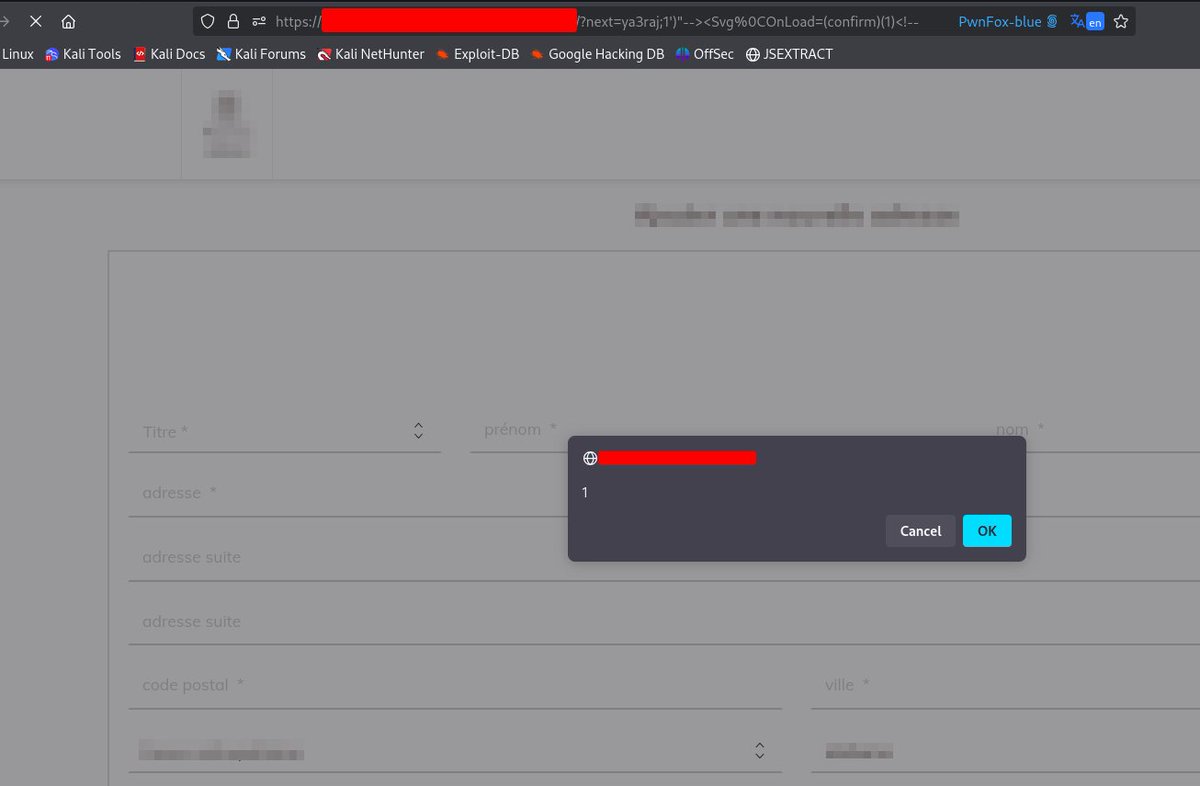 yamarajislitaf's tweet photo. Arjun + Piper + Knoxnl + @KN0X55 = XSS

cc: @xnl_h4ck3r  @KN0X55 

Found a path for creating address.
Used Arjun for finding parameters
Used Knoxnl + Piper + Knoxss API key 
Found Reflected XSS, Escalated to Account Takeover. https://t.co/bdp4Px2F7B