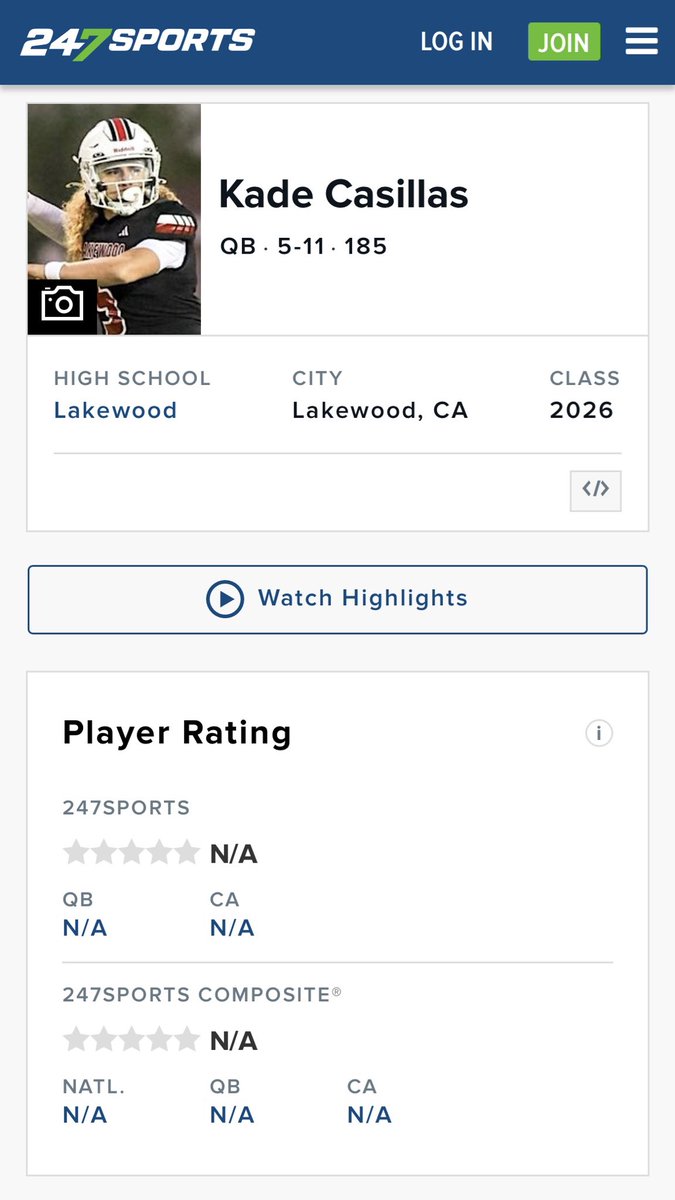 Kade Casillas (@kadecasillas) on Twitter photo Thank you <a href="/GregBiggins/">Greg Biggins</a> <a href="/OrtegeJenkins16/">Ortege Jenkins</a> Just getting started 🙏
<a href="/LKWDFOOTBALL/">LAKEWOOD FOOTBALL</a> <a href="/JustinUtupo/">Justin Utupo</a> <a href="/shanevirnala/">Coach ShaneV</a> <a href="/562sports/">The562.org</a> <a href="/johnwdavis/">John W. Davis</a> <a href="/latsondheimer/">eric sondheimer</a> <a href="/BrandonHuffman/">Brandon Huffman</a> <a href="/ChadSimmons_/">ChadSimmons</a> <a href="/adamgorney/">Adam Gorney</a> <a href="/247Sports/">247Sports</a> @On3Recruits <a href="/Rivals/">Rivals</a>
247sports.com/player/kade-ca… Thank you <a href="/GregBiggins/">Greg Biggins</a> <a href="/OrtegeJenkins16/">Ortege Jenkins</a> Just getting started 🙏
<a href="/LKWDFOOTBALL/">LAKEWOOD FOOTBALL</a> <a href="/JustinUtupo/">Justin Utupo</a> <a href="/shanevirnala/">Coach ShaneV</a> <a href="/562sports/">The562.org</a> <a href="/johnwdavis/">John W. Davis</a> <a href="/latsondheimer/">eric sondheimer</a> <a href="/BrandonHuffman/">Brandon Huffman</a> <a href="/ChadSimmons_/">ChadSimmons</a> <a href="/adamgorney/">Adam Gorney</a> <a href="/247Sports/">247Sports</a> @On3Recruits <a href="/Rivals/">Rivals</a>
247sports.com/player/kade-ca…