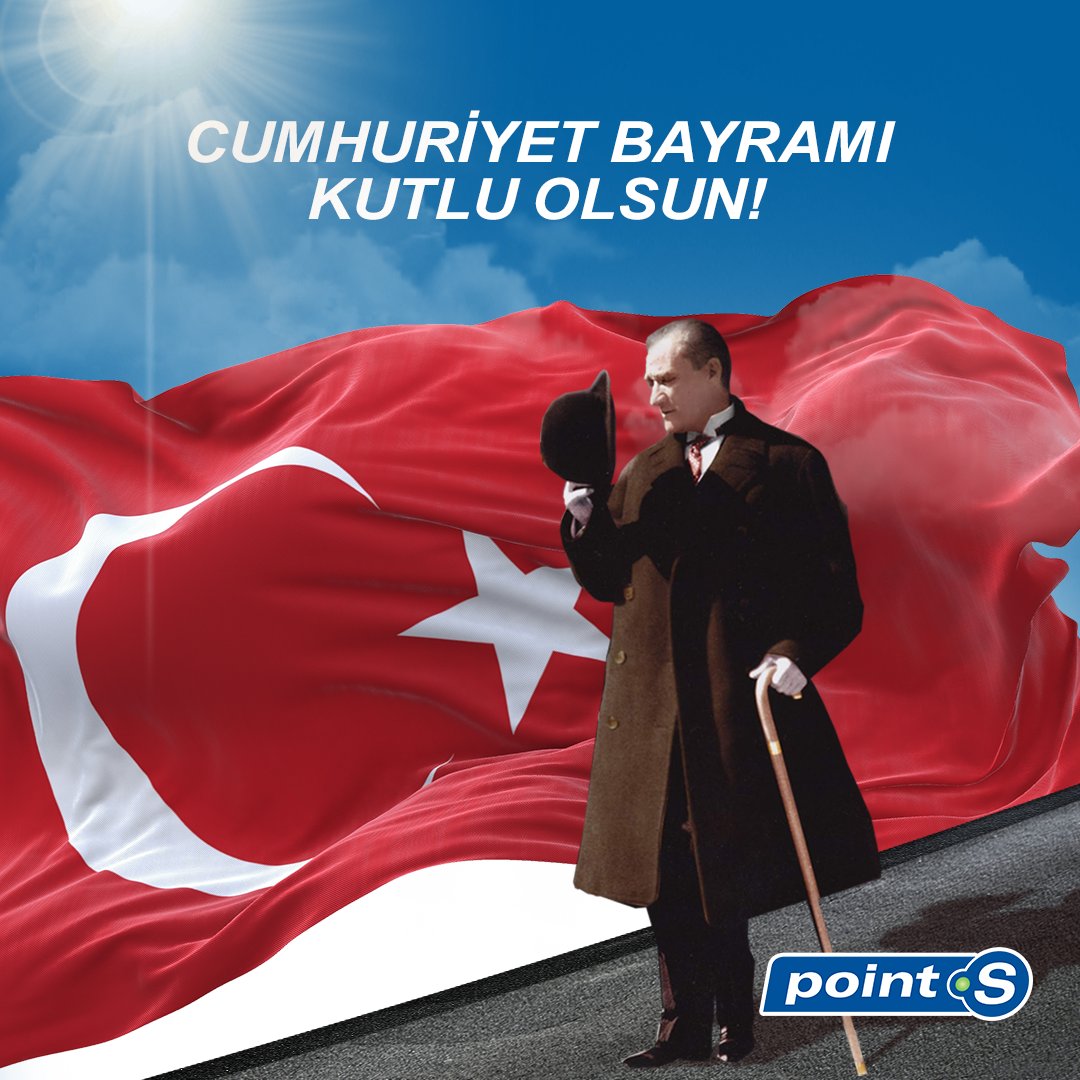 PointS_Turkiye's tweet photo. Cumhuriyet'in yıl dönümü: 29 Ekim Cumhuriyet Bayramımız kutlu olsun!

#PointS #29Ekim #CumhuriyetBayramı https://t.co/ylQE5nWsYW