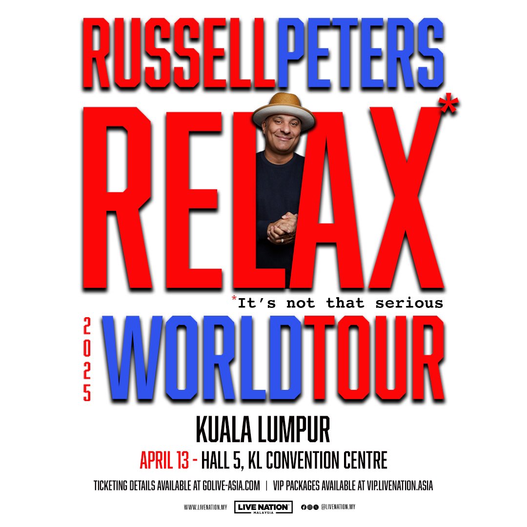 aishahkim_07's tweet image. :¨ ·.· ¨:
 `· . ꔫ Ticketing Service ✩°｡⋆🎫
                  ↳ #ts_aishahkim ✩

RUSSELL PETERS RELAX WORLD TOUR in KUALA LUMPUR

🫧 Service Charge: RM15/slot
🫧 Fully refundable if tickets can't be secured

💌 DM to book

#RussellPeters #RelaxWorldTour #RussellPetersinKL