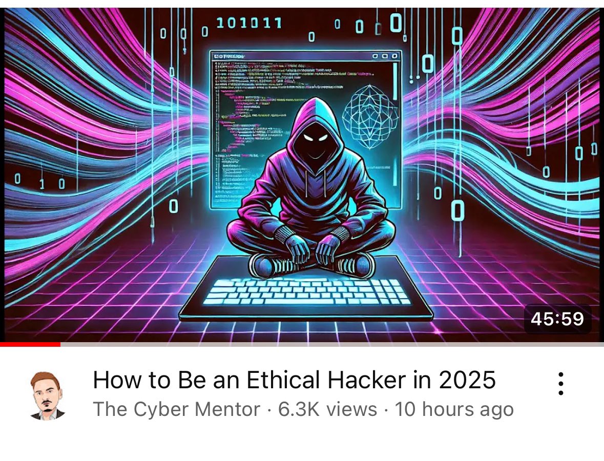 A good clarity video for anyone who wants to start in the field. 

<a href="/TCMSecurity/">TCM Security</a>