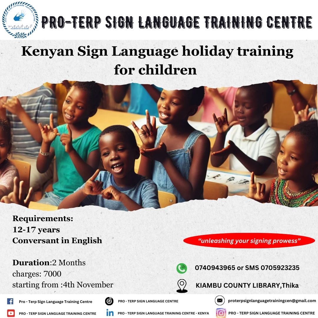 PRO TERP SIGN LANGUAGE TRAINING CENTRE - KENYA (@signkenya) on Twitter photo 