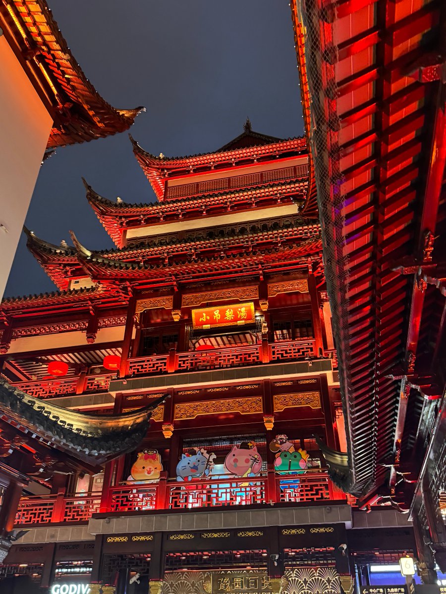 WildChina's tweet photo. #YuyuanBazaar in #Shanghai is a fantastic spot just outside Yuyuan Garden, offering beautiful #silk scarves, #jade carvings, and intricately painted fans. In the evening, the bazaar sparkles with lantern light, creating a stunning atmosphere for browsing. https://t.co/rMxf3KI9YW