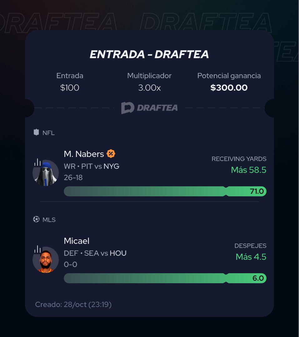 ROUND 2 con algunas ganancias de las promos cobradas 🥊

3 ganadores 🤝

Tienen que dar like y RT aquí para participar 💰

Descarga el app y usa el código: UNTURBO para que te regalen 4 APUESTAS GRATIS en tu primer depósito 🎁💰