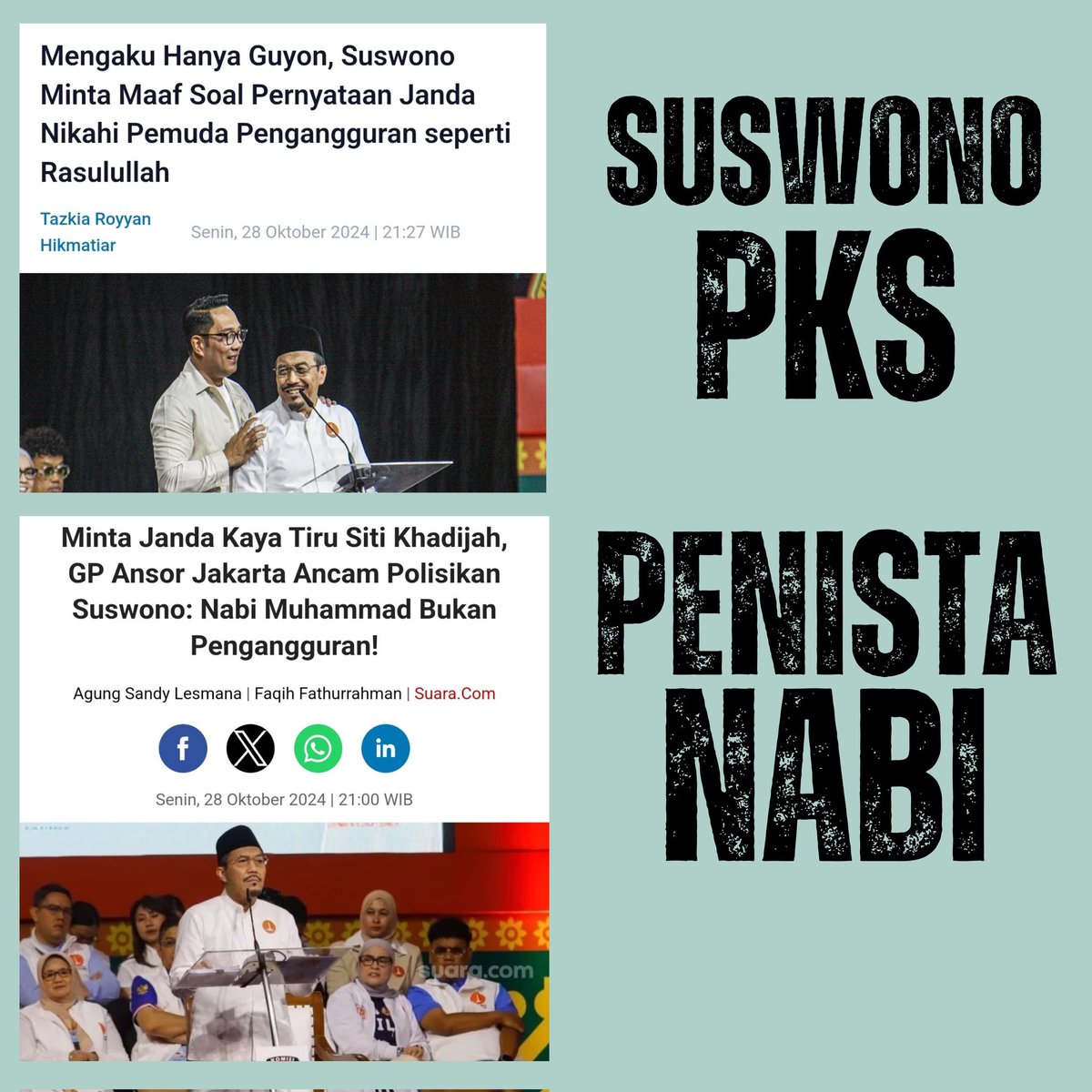 DS_yantie's tweet photo. PKS dulu ada di pihak yg menuduh Ahok sebagai penista agama, 

Ingat kata pak Ahok 
"Percayalah, sebagai penutup, kalau Anda menzalimi saya, yg Anda lawan adalah Tuhan yg Mahakuasa, Maha Esa. Saya akan buktikan satu per satu dipermalukan. Terima kasih."

#SuswonoPenistaNabi https://t.co/DIL5vS3dDJ