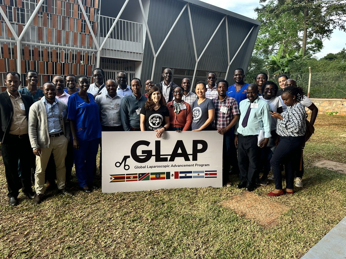 Kicking off day 2! This one is for you Dr. George Berci.  We #goglobal because of you! #glap #fls #training #uganda @sages_updates  @kyabirwasurgicalcenter <a href="/cosecsa/">COSECSA</a> #goglobal #globalsurgery #safesurgery #laparoscopy #surgery