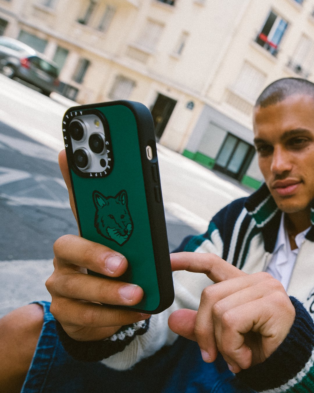 メゾンキツネ ケースティファイ iPhone16 CASETiFY Maison Kitsune