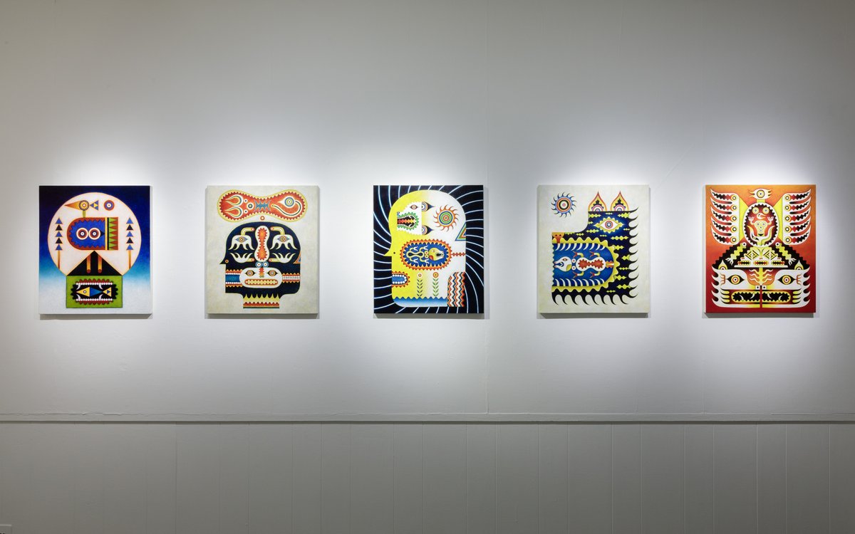 mograggarage's tweet photo. 前田裕 個展 “psycle” 無事に終了することができました！シンボリックに力強さと繊細さを兼ね備えたビジュアルでバリエーションのバランスも豊かに展開してくれた本展は見応えの宝庫でした。今後の前田裕にもどうぞ注目してください。お越し頂いた皆様ありがとうございました。https://t.co/nGjmmp08L3 https://t.co/YYS5AfMNgY