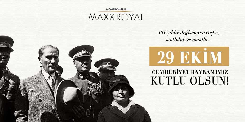MontgomerieMaxx's tweet image. 🇹🇷Today, we proudly celebrate the 101st anniversary of the Republic of Türkiye. We commemorate the founder of our Republic, Mustafa Kemal Atatürk, with deep respect, longing, love and gratitude. Happy October 29 Republic Day. #October29th #RepublicDay #Türkiye