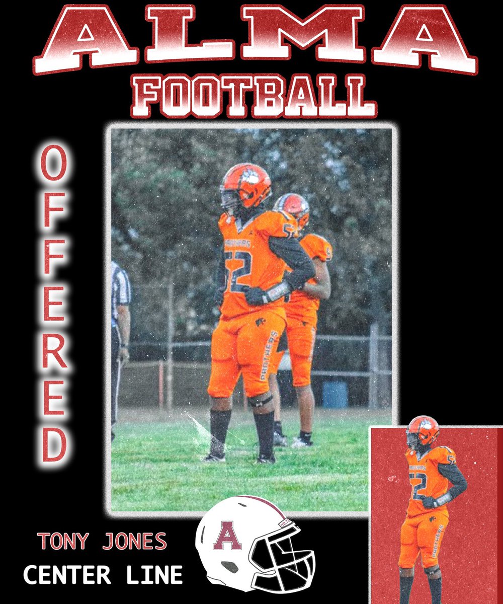 Tony Jones (@_tonyjones65) on Twitter photo After a great visit and wonderful conversations with <a href="/CoachHill_41/">Ty Hill</a> I am blessed to receive an offer from <a href="/AlmaScotsFB/">Alma College Football</a>. #AGTG <a href="/CLPanthersFB/">Center Line Football</a> <a href="/AjaniAli2/">Coach Ajani Ali</a> <a href="/MIexposure/">Michigan exposure</a> <a href="/MichFBFrenzy/">Michigan Prep Frenzy</a> <a href="/FCRecruits/">First Choice Recruiting</a> <a href="/ExpoRecruits/">Expo Recruits</a> After a great visit and wonderful conversations with <a href="/CoachHill_41/">Ty Hill</a> I am blessed to receive an offer from <a href="/AlmaScotsFB/">Alma College Football</a>. #AGTG <a href="/CLPanthersFB/">Center Line Football</a> <a href="/AjaniAli2/">Coach Ajani Ali</a> <a href="/MIexposure/">Michigan exposure</a> <a href="/MichFBFrenzy/">Michigan Prep Frenzy</a> <a href="/FCRecruits/">First Choice Recruiting</a> <a href="/ExpoRecruits/">Expo Recruits</a>