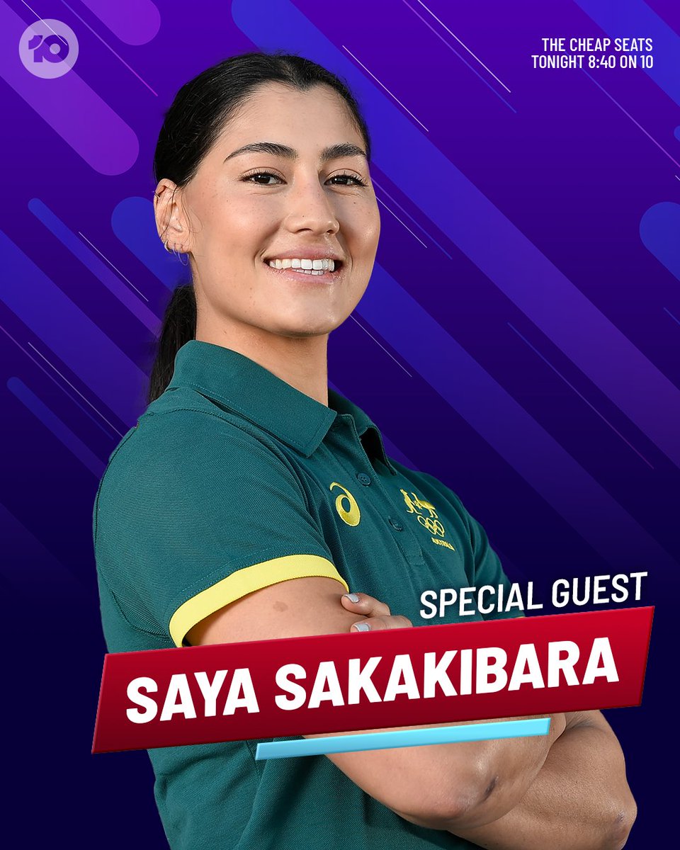cheapseatsau's tweet image. Also joining us at the desk tonight, Olympic Gold Medallist and BMX legend, Saya Sakakibara!

#CheapSeatsAU 8:40 TONIGHT after #TaskmasterAU on 10 and 10 play