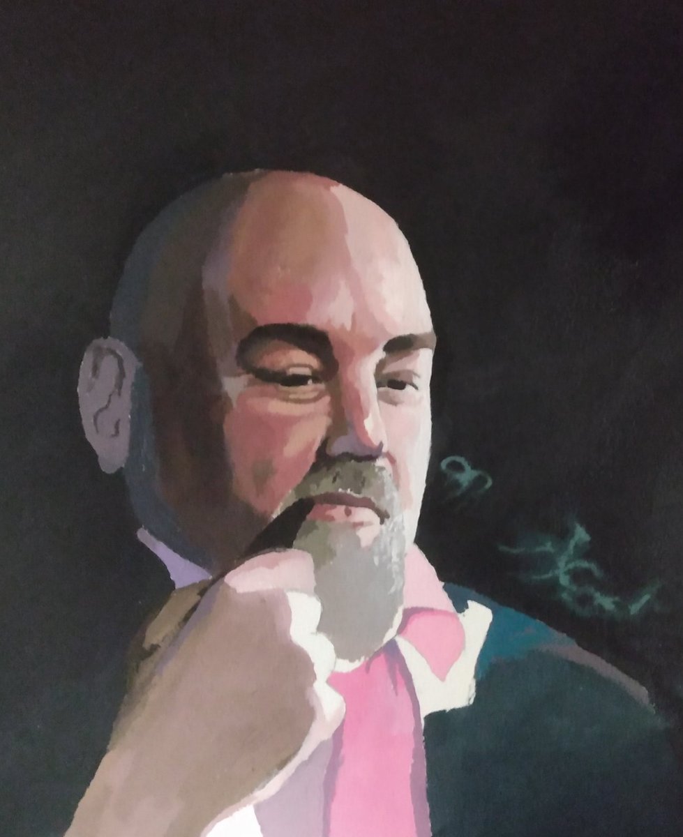 NicholasAMeier's tweet photo. One of my favorite portraits, ironically still not finished. One of my favorite intellectual's, learned a lot from watching his debates and his talk show. @Matt_Dillahunty https://t.co/Gg4nMTuyvg