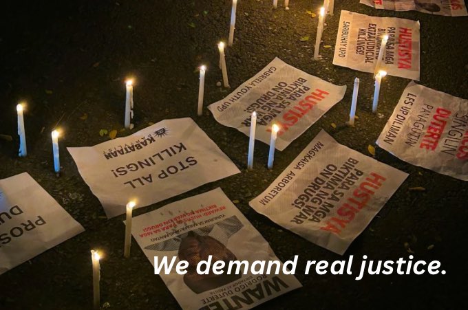 AghamYouth_UPD's tweet photo. "I OFFER NO APOLOGIES, NO EXCUSES"

They can hide the evidence of their crimes, hide their victims' bodies, and wash their hands over and over again — but make no mistake: we can still see the blood of innocents stain their collars. 

#DutertePanagutin
#JusticeforEJKVictims https://t.co/ba7P5gJ844