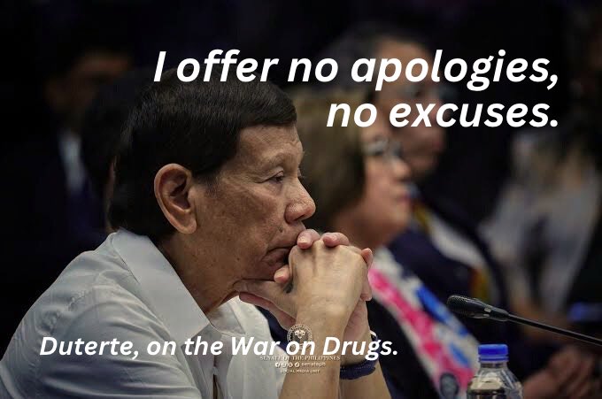 AghamYouth_UPD's tweet photo. "I OFFER NO APOLOGIES, NO EXCUSES"

They can hide the evidence of their crimes, hide their victims' bodies, and wash their hands over and over again — but make no mistake: we can still see the blood of innocents stain their collars. 

#DutertePanagutin
#JusticeforEJKVictims https://t.co/ba7P5gJ844