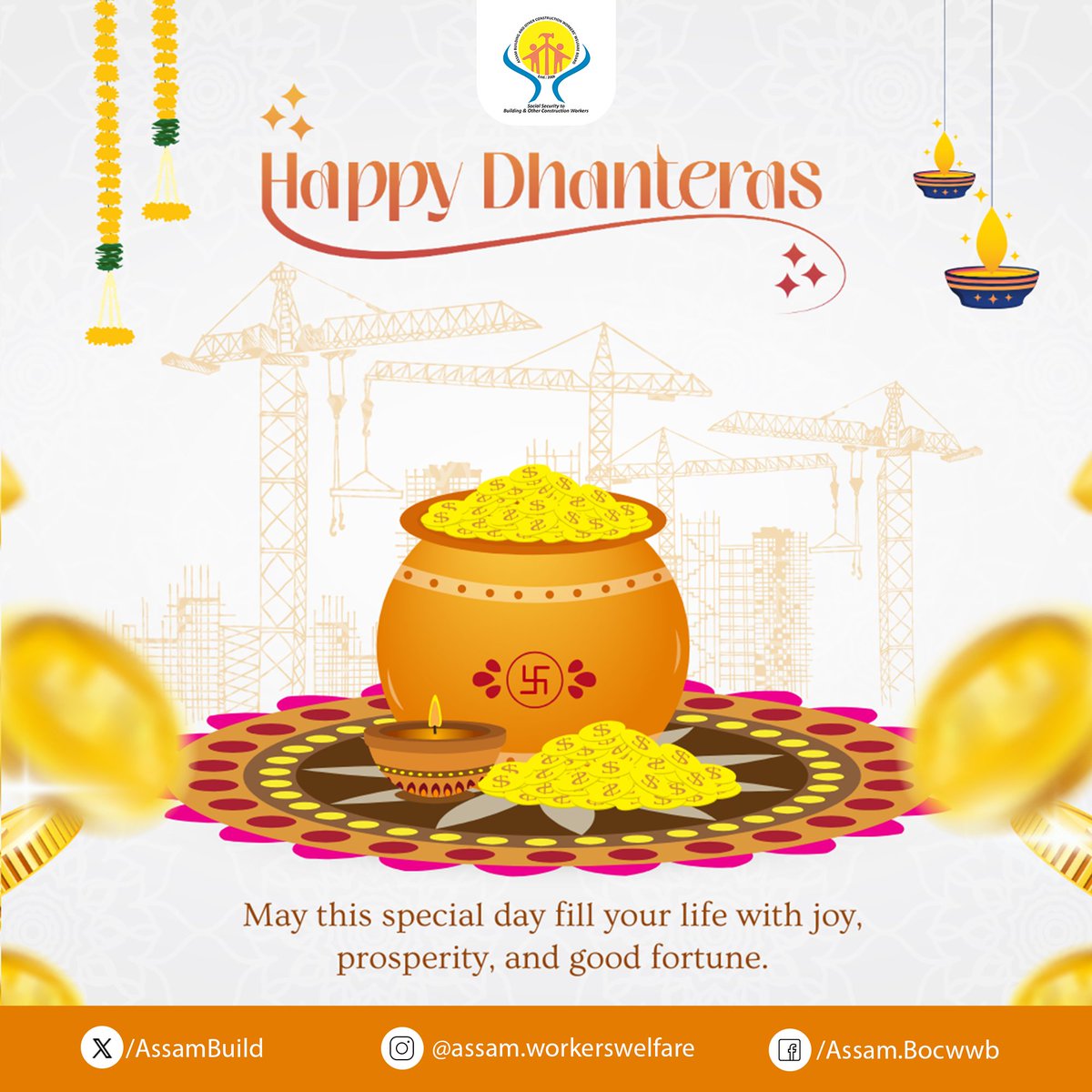 AssamBuild's tweet photo. Happy Dhanteras! May this special day bring joy, prosperity, and abundant good fortune into your life. Wishing you a bright and blessed celebration!

#dhanterasspecial #Dhanteras2024 #dhanteraswishes #Dhanteras #abocwwb https://t.co/PSYScWYZM5