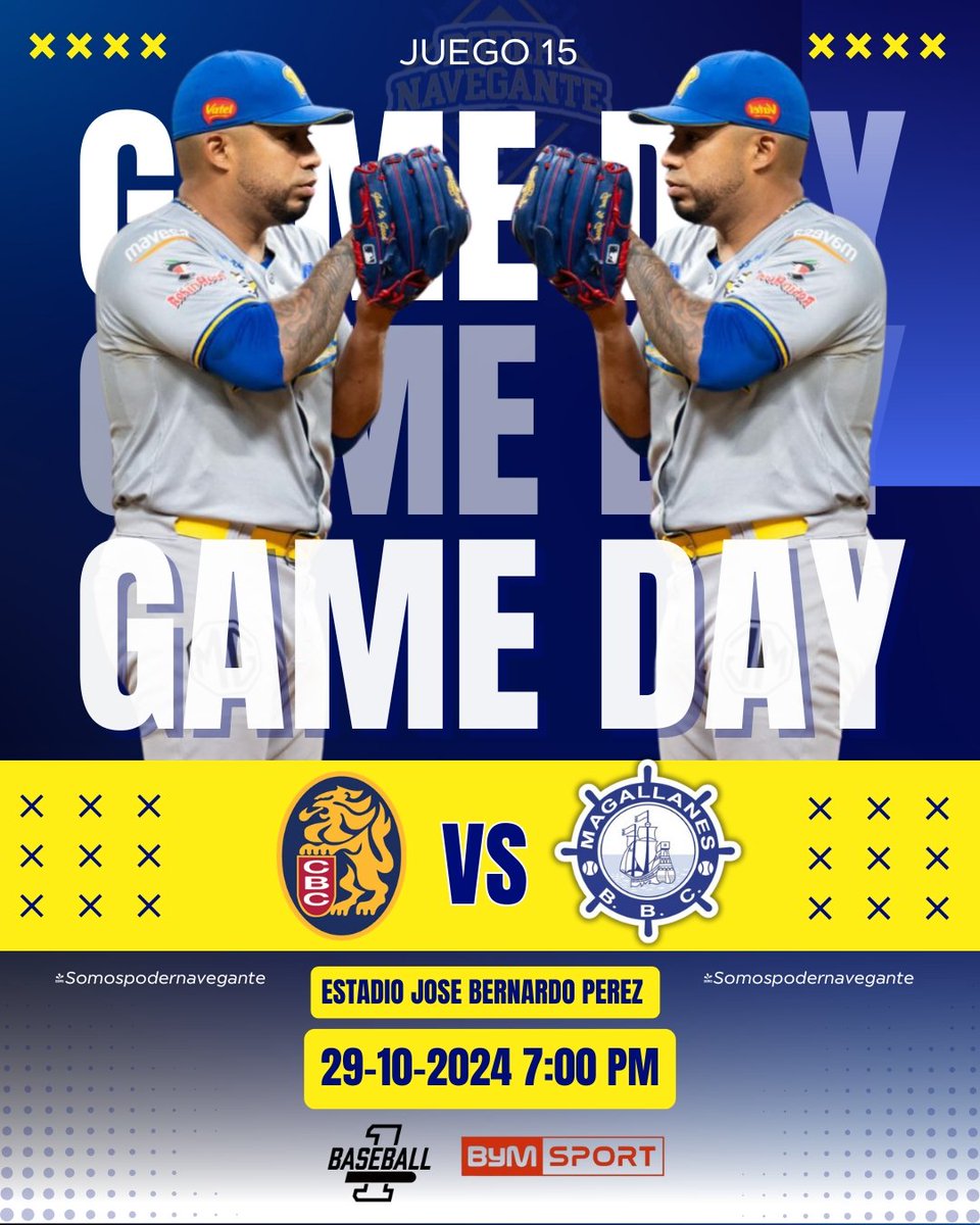 podernavegante's tweet photo. π₯ GAME DAY π₯ LOS ETERNOS RIVALES
Los leones del caracas, visitan a los Navegantes del Magallanes en la ciudad de Valencia, en lo que serΓ‘ el tercer choque entre los eternos rivales....
ποΈ JBP DE VALENCIA
β° 7:00pm
πΊ #BYMSPORT #a1baseball
Vamos con todo Magallaneros!! https://t.co/kjSG7j9E9w