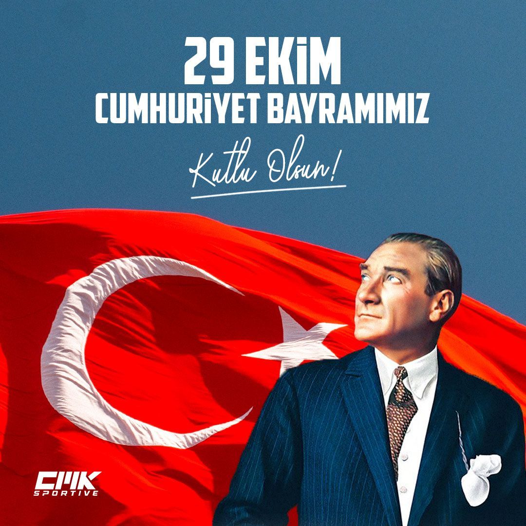 CmkSportive's tweet photo. 29 Ekim Cumhuriyet Bayramımız Kutlu Olsun! 🇹🇷❤️ 

#cumhuriyet #29ekim #atatürk #türkiye #nemutlutürkümdiyene https://t.co/iUUydEa5p8