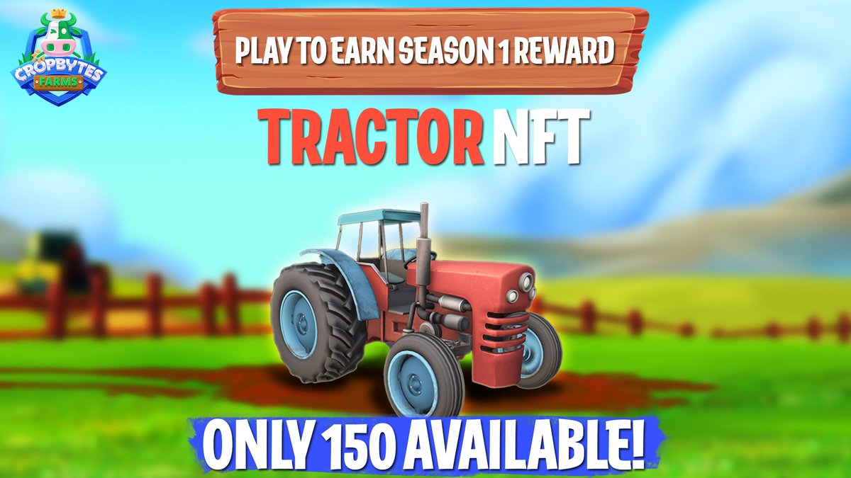 #PlayToEarn - Tractor Event Update! 🚨

🌾 1038 Farmers have already collected Tractor Parts!
🚜 But there are only 150 NFT Tractors up for Minting!
⏳ Hurry! It’s first come, first collect!
📅 Only 10 Days left in Season 1!

✨ If you haven’t joined the fun yet, there’s still