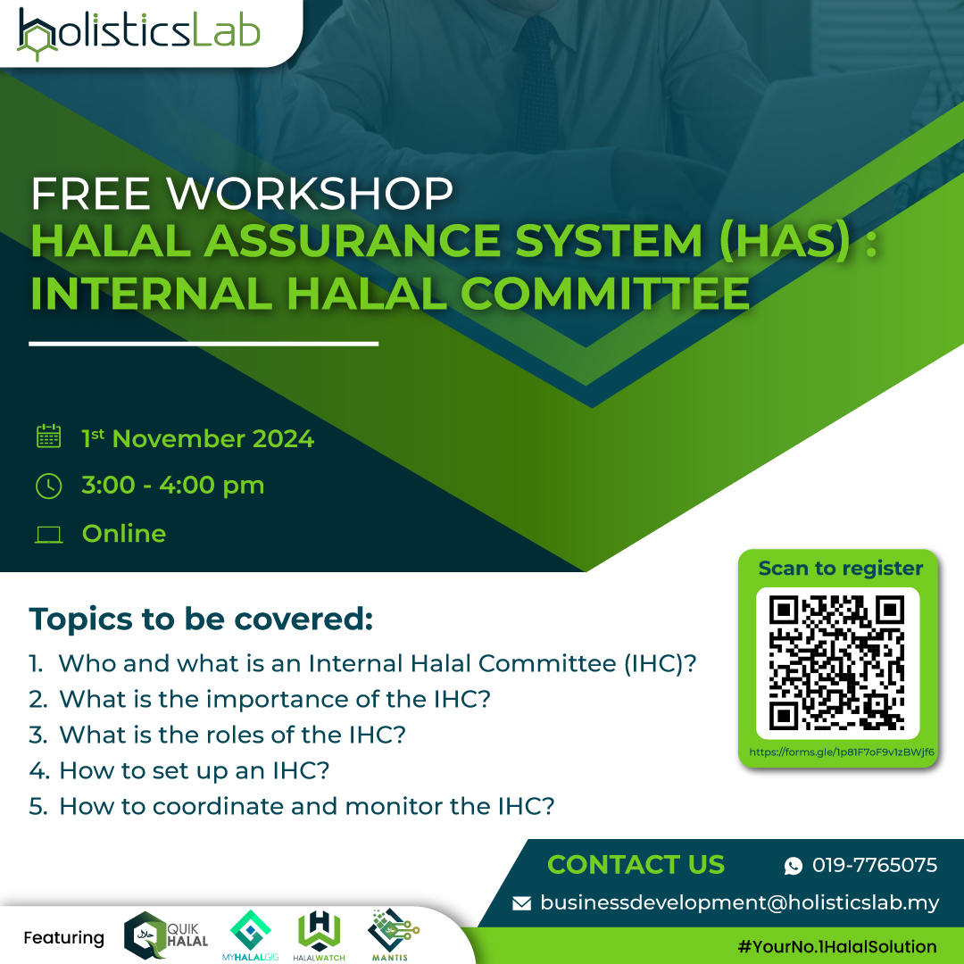 Holistics_Lab's tweet photo. This time, we’re focusing on the Internal Halal Committee (IHC) — a crucial part of any Halal operation.

#halal #halalcertificate #halalassurancesystem #halaltraining #basictraining #freetraining #freeworkshop #freehalal https://t.co/zl4IySgP3h